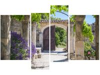 130CM 85 OBRAZ 4 ELEM STARE OPACTWO ST HILAIRE ŚCIENNY