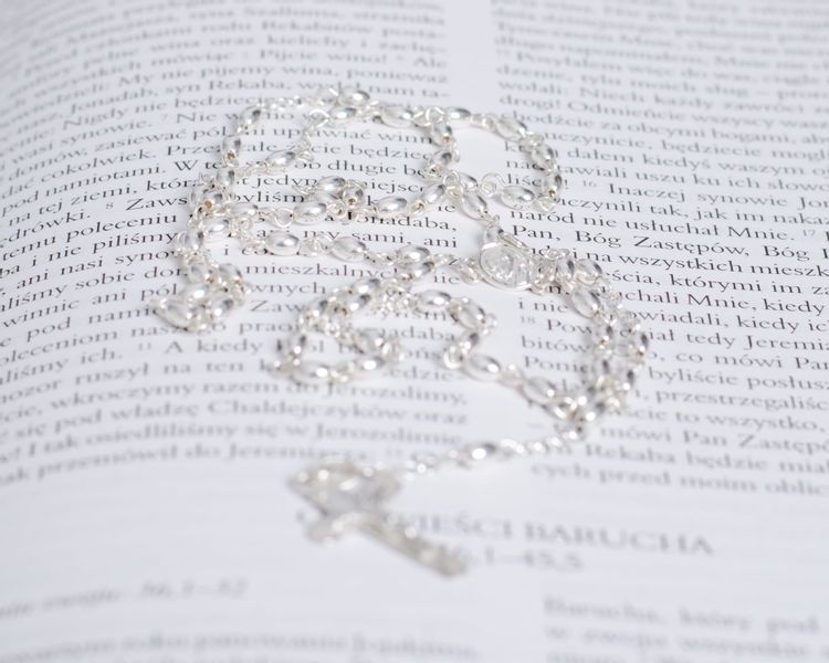 Różaniec ze srebra próby 925 RT-28 zdjęcie 3