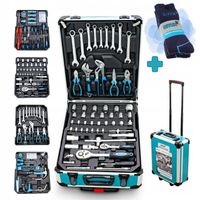 ZESTAW NARZĘDZI KLUCZY GRZECHOTEK NASADEK KOMPLET 1200EL IDEALNY PREZENT