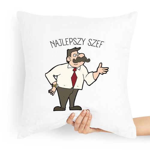 Poduszka Prezent Dla Szefa Najlepszy Szef Z Nadrukiem Ze Zdjęciem na Arena.pl