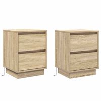 Szafka Nocna z szufladą z 2 pcs dąb sonoma 39 x 34.5 x 50 cm