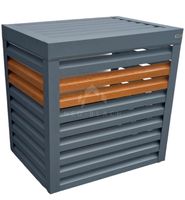 Osłona klimatyzatora pompy ciepła 80x50x120 cm antracyt jasny orzech NB254