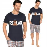 PIŻAMA MĘSKA KRÓTKI RĘKAW KRÓTKIE SPODNIE 100%BAWEŁNA