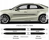 Audi A3 2014+ Sedan Listwy CZARNE Boczne Drzwi