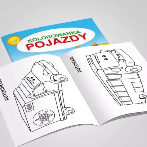 Kolorowanka. Pojazdy na Arena.pl