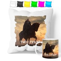 ZESTAW: KUBEK + POSZEWKA - WIEDŹMIN WITCHER - PREZENT WIELE WZORÓW + IMIĘ