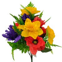 Bukiet żonkil irys mak