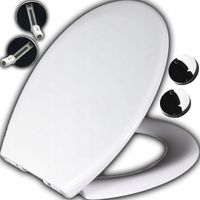 DESKA WC SEDESOWA WOLNOOPADAJĄCA TWARDA WYPINANA KLOZETOWA UNIWERSALNA