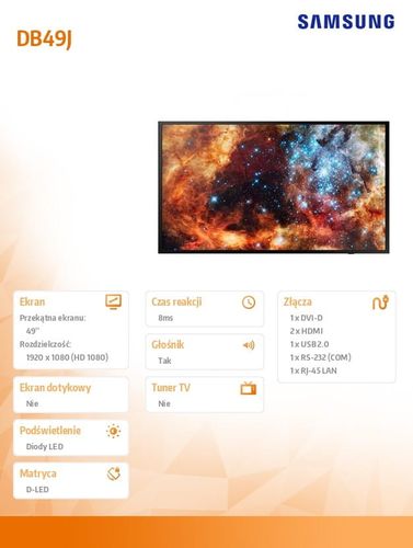Samsung 49'' DB49J na Arena.pl