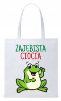 Dla Cioci Cioteczki Torba Eco Biała Shopper Z Nadrukiem Ze Zdjęciem