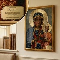 Obraz Matka Boska Częstochowska (50 x 70 cm) dla Księdza na Prymicje
