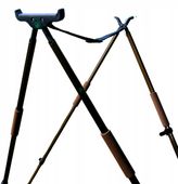 Pastorał myśliwski wysoki 4 nogi stabilny kraczka 2 punkty podparcia