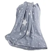 Koc xxl z rękawami polar szara ciepła bluza neon świecący w nocy