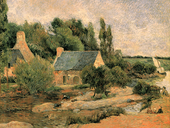 Reprodukcja obrazu Washerwomen at Pont-Aven - Paul Gauguin Rozmiar - 80x60