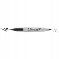 pisak marker sharpie dwustronne czarne budowlany biurowy twin tip