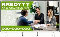 BANER REKLAMOWY 100x50cm projekt w cenie różne wzory KREDYT OD RĘKI