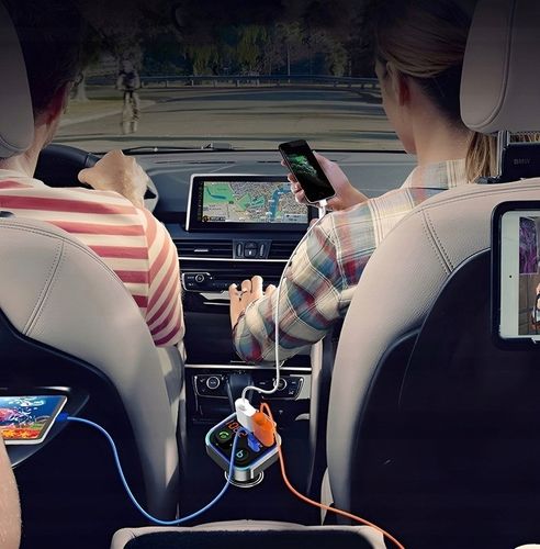 TRANSMITER BLUETOOTH AUDIO FM MP3 BT SZYBKA ŁADOWARKA 3X USB QC 3.0 RGB na Arena.pl