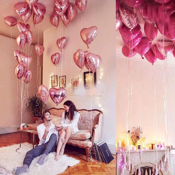 BALON FOLIOWY SERCE RÓŻOWE SERDUSZKO NA HEL zdjęcie 11