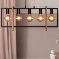 LAMPA wisząca EDEN 32236 Sigma metalowa OPRAWA frame ZWIS do jadalni czarny złoty
