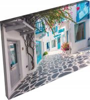 OBRAZ na płótnie ulica miasto widok Grecja 120x80