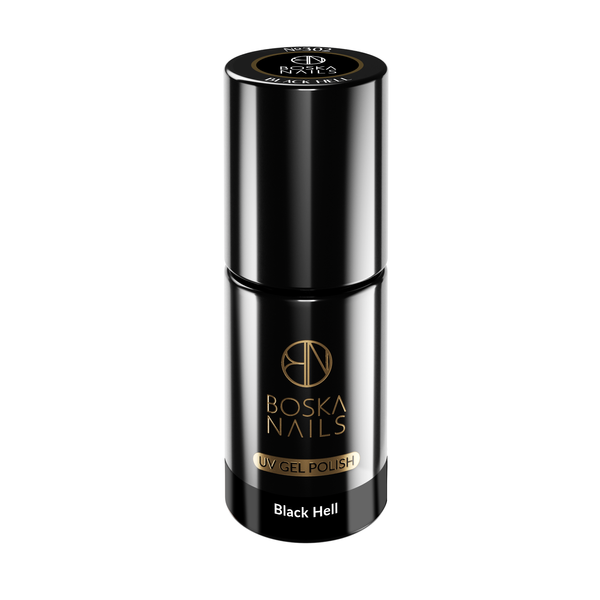 BOSKA NAILS Lakier hybrydowy Black Hell 302 -  6ml zdjęcie 2