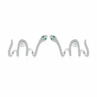 Fraise kolczyki srebrne S925 węże z cyrkoniami