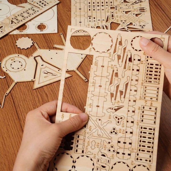 PUZZLE DREWNIANE ROBOTIME 3D PERKUSJA zdjęcie 3