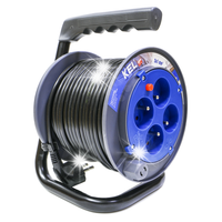 PRZEDŁUŻACZ BĘBNOWY PVC 20M 3X1MM2 4 GNIAZDA 10A 2300W KEL W-97623