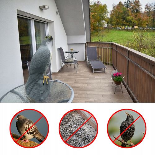 DUŻY ODSTRASZACZ PTAKÓW GOŁEBI SZPAKÓW SOKÓŁ na skale EFEKT BŁYSZCZĄCE na Arena.pl