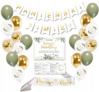 Balony Wieczór Panieński szarfa gry certyfikat