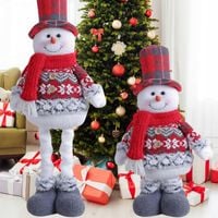 Skrzat Krasnal Świąteczny Teleskopowy Duży Gnom Wysoki Bałwan Regulowany