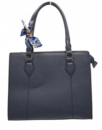 Erick Style - torebka shopper skóra ekologiczna granatowy D3659 na Arena.pl