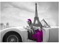 100 70CM OBRAZ PŁÓTNO FIOLETOWA KREACJA PŁÓTNO RAMA