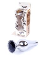 plug jewellery silver butt plug  black