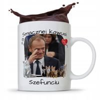 Kubek Donald Tusk Po Platforma Smacznej Kawusi Z Nadrukiem Ze Zdjęciem