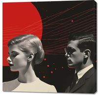Obraz 100x100cm Futurystyczne Retro Szykany