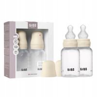 Butelki dla dzieci BIBS plastik smoczek silikon Antykolka 2szt.150 ml Ivory