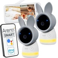 2x Niania elektroniczna Wi-Fi 2K Zestaw Kamera kołyskanki Arenti AInanny