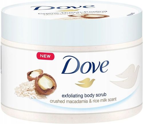Dove Peeling Pod Prysznic Macadamia i Mleczko Ryżowe 225ml DE na Arena.pl