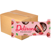 Delisana Ciastka z truskawkową galaretką 135g x 28 sztuk