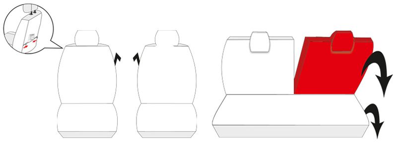 Fiat 500 od 2007 Pokrowce dopasowane na miarę zdjęcie 6