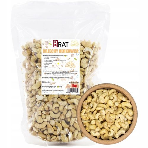 ORZECHY NERKOWCA 1kg Całe nerkowce wysoka jakość na Arena.pl