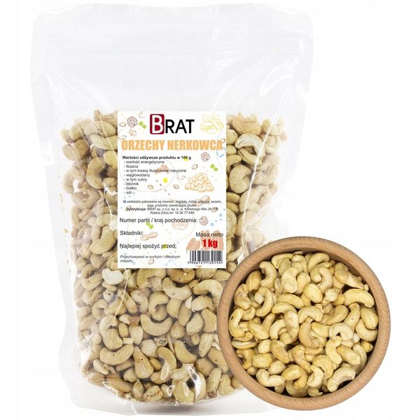 ORZECHY NERKOWCA 1kg Całe nerkowce wysoka jakość zdjęcie 1