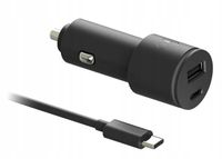 Ładowarka samochodowa Motorola TurboPower 45W Dual USB-A/USB-C z kablem USB