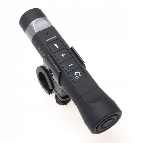 AKUMULATOROWY GŁOŚNIK ROWEROWY Z LATARKĄ POWERBANKIEM MP3 USB UCHWYT ROWER na Arena.pl