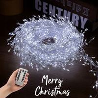 Girlanda LED 9m 300 diod Zimna biała lampki choinkowe IP44 8 funkcji