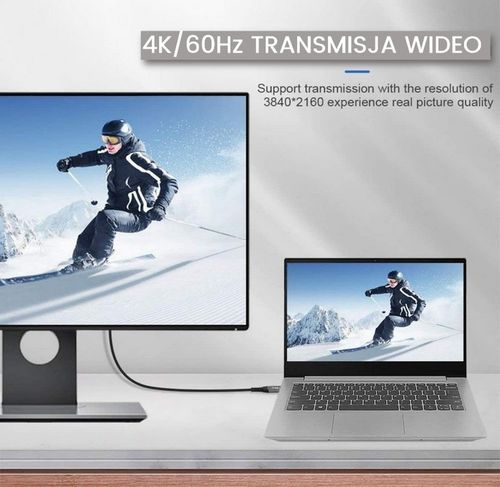 EVO Kabel USB 4.0 USB-C 40Gbps Thunderbolt 8K - 1,2M SZYBKIE ŁADOWANIE na Arena.pl