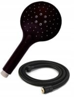 CZARNY ZESTAW PRYSZNICOWY WĄŻ + SŁUCHAWKA NATRYSK