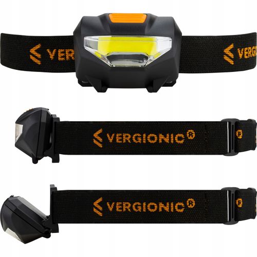 Latarka czołowa LED VERGIONIC 3W – na baterie. regulowana opaska na Arena.pl