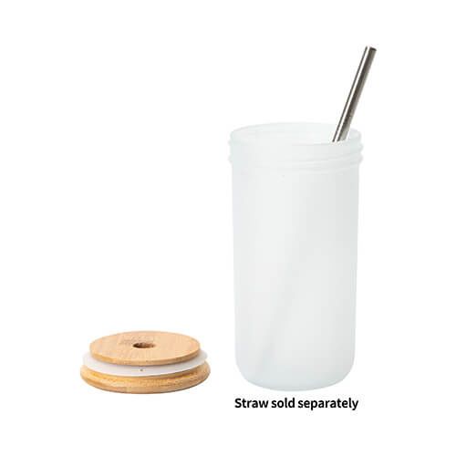 Kubek szklany 720 ml Mason Jar z bambusowa zakrętką do sublimacji na Arena.pl